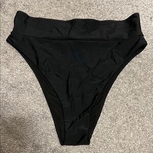 Aerie Swirl Pattern Bikini Bottom - Cream and Gray